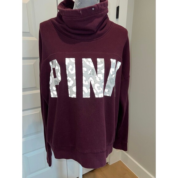 PINK Cowl Neck Victorias Secret Pullover Sweatshirt - Picture 1 of 6